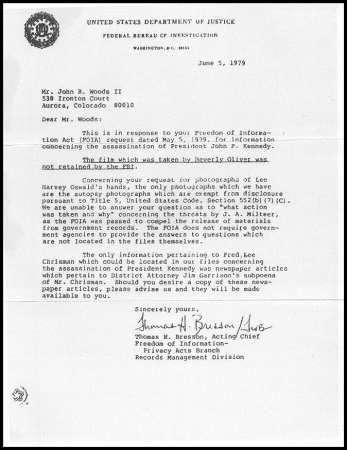 John R Woods II Document John R Woods II FOIA Response from FBI